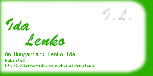 ida lenko business card